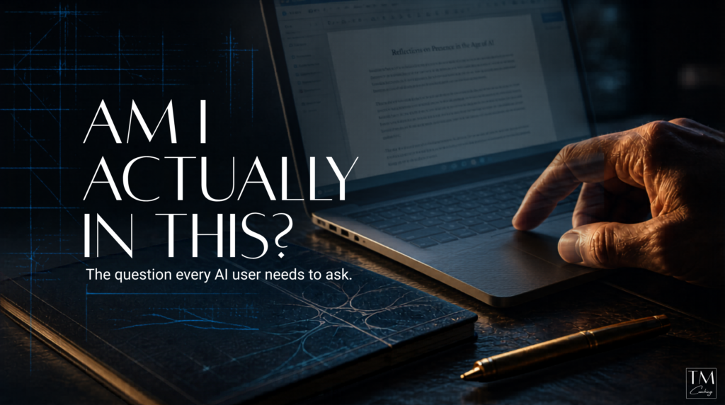hand typing at computer laptop with a notebook and pen beside it